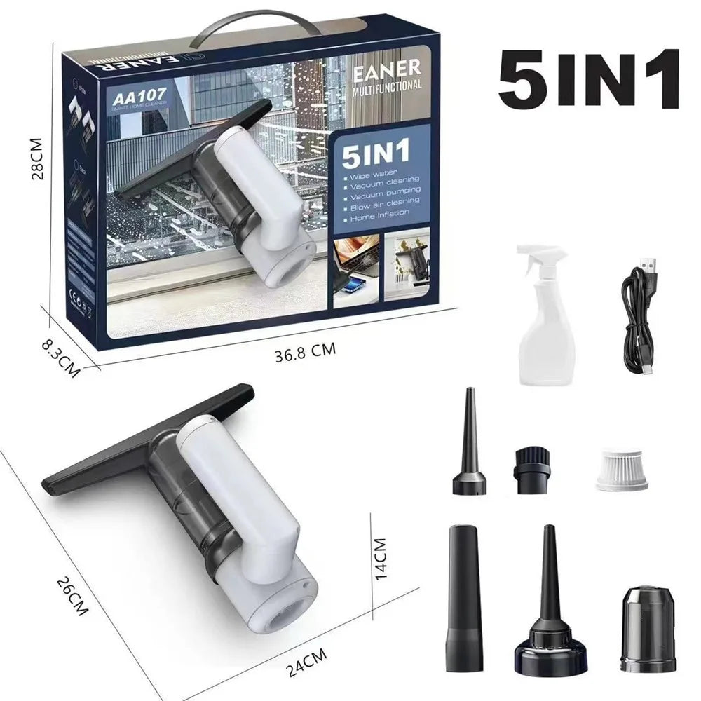 Eaner AA107 Pulitore Multifunzione 5in1 | Aspirapolvere Lavavetri e Soffiatore Portatile