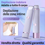 Rasoio Elettrico Donna 2-in-1 | Rifinitore Bikini di Precisione e Rasoio Viso con Testine Intercambiabili, Epilatore Portatile USB per Corpo e Gambe