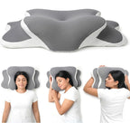 Guanciale Cervicale Anatomico a Farfalla | Cuscino Ortopedico Contornato in Memory Foam Traspirante, Supporto Collo per Postura Corretta del Sonno