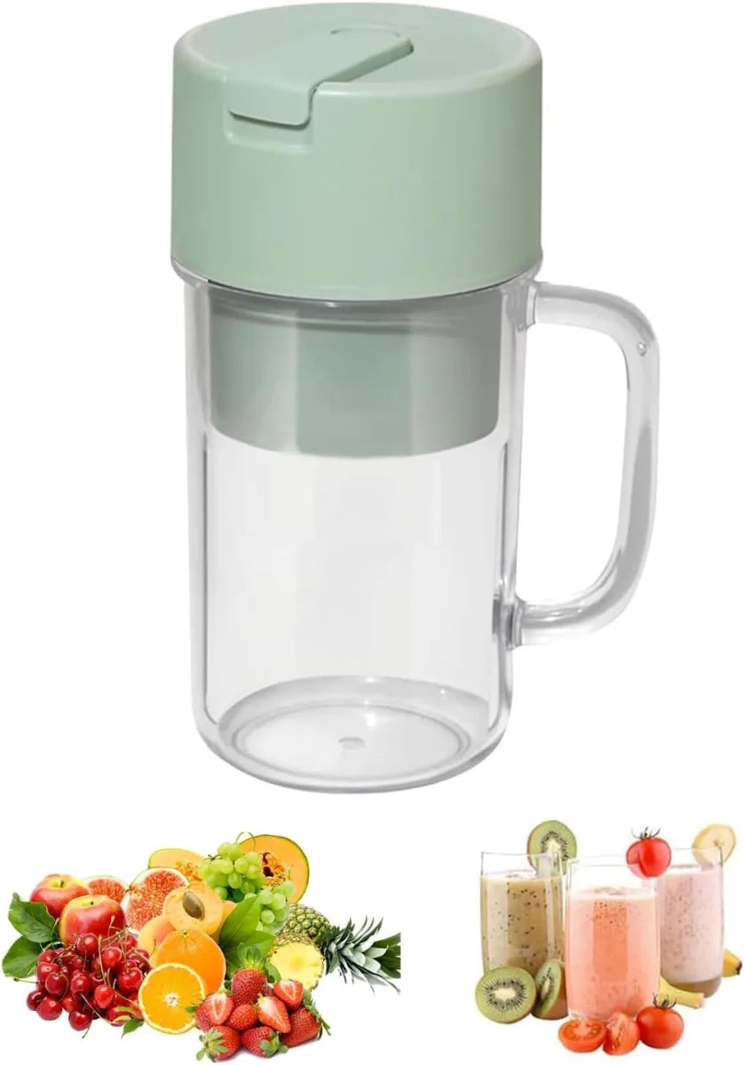 Mini Frullatore a Tazza Ricaricabile | Frullatore Portatile per Frutta Fresca e Shake, Spremitore di Succhi Wireless per Ufficio, Casa e Outdoor