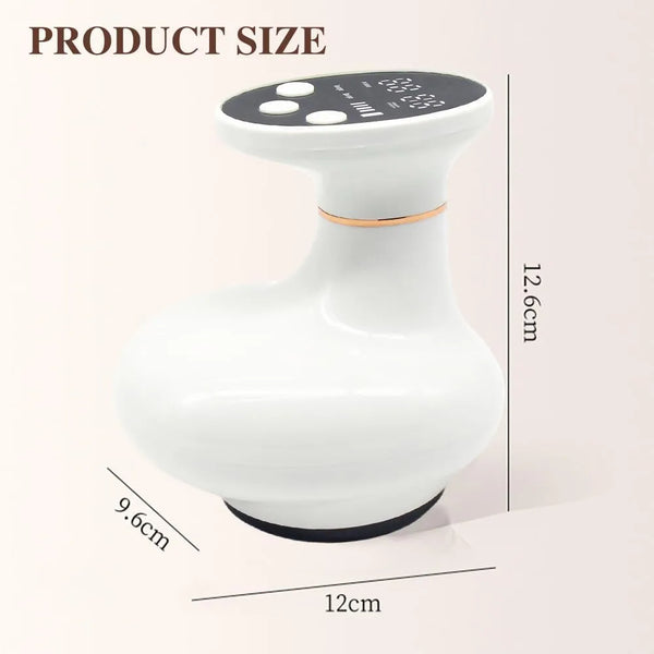 Massaggiatore Anticellulite Elettrico 4-in-1 | Dispositivo Cupping Therapy Coppettazione, Massaggio Guasha, Vibrazione e Calore per Corpo e Cervicale